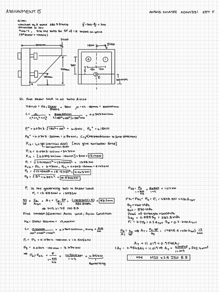 Assignment 5 Bolts | PDF