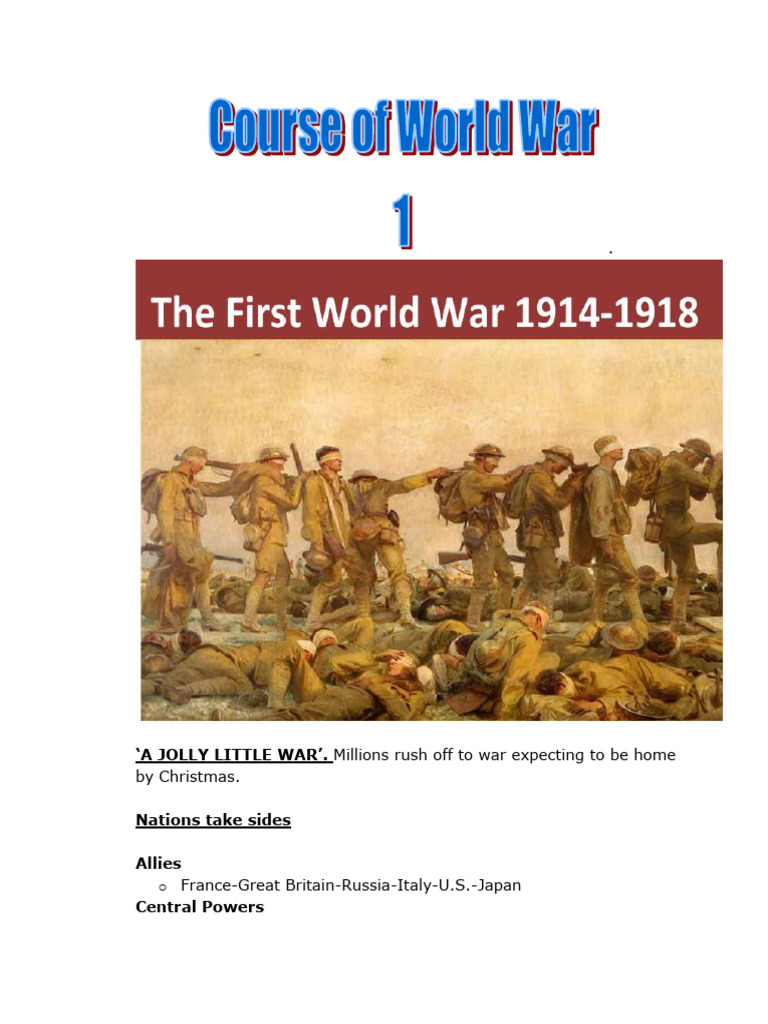 World War I: Schlieffen Plan Analysis | PDF | Trench Warfare | Western ...