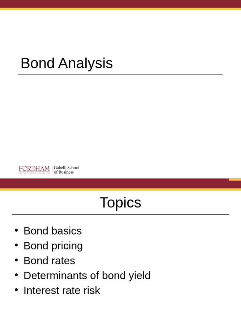 Comprehensive Bond Analysis Guide | PDF | Bonds (Finance) | Yield (Finance)