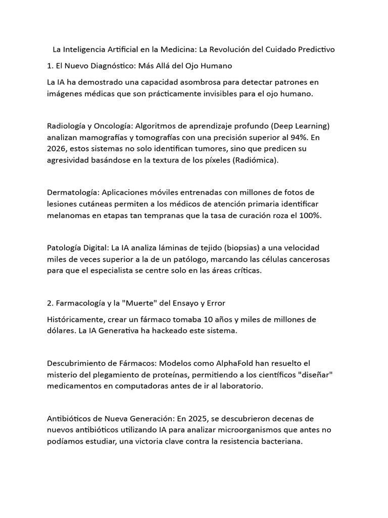 La Inteligencia Artificial en La Medicina | PDF | Inteligencia ...
