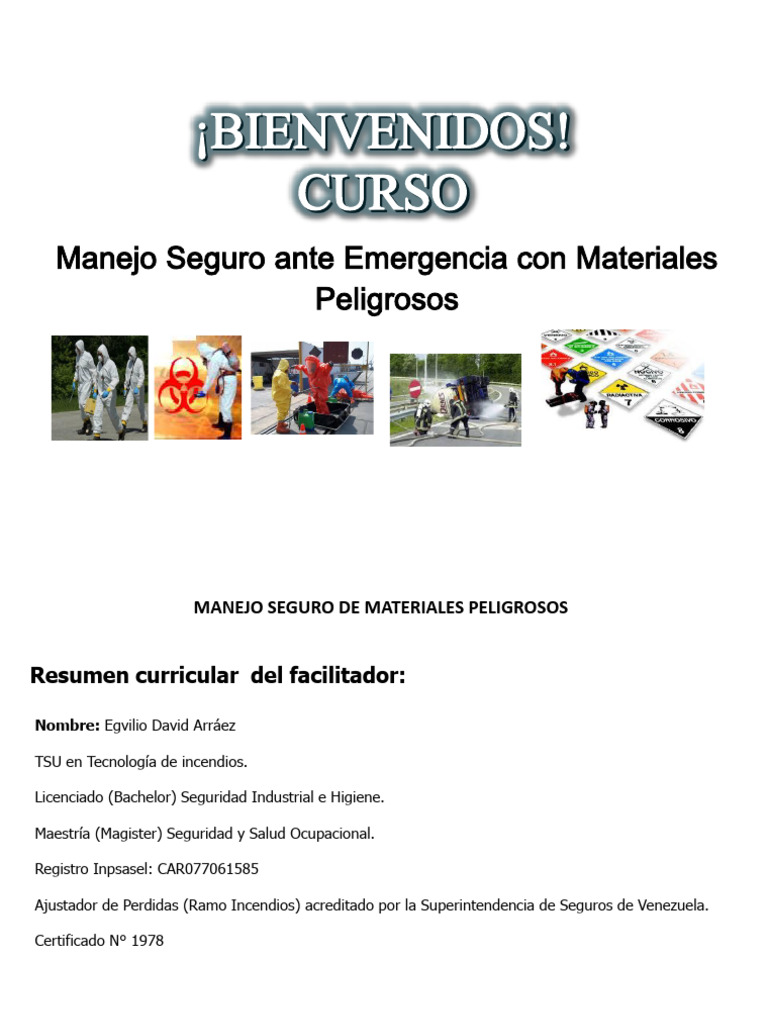 Manejo Seguro de Materiales Peligrosos | PDF | Mercancías peligrosas | Agua