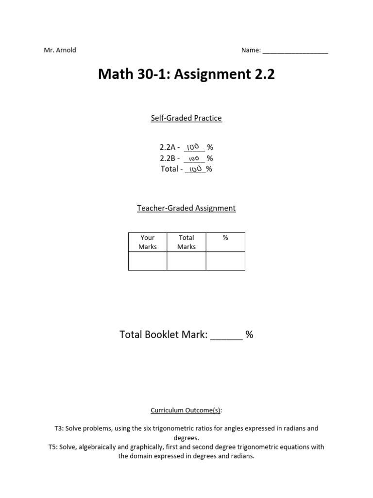 Assignment 2.2 | PDF | Algebra | Triangle Geometry