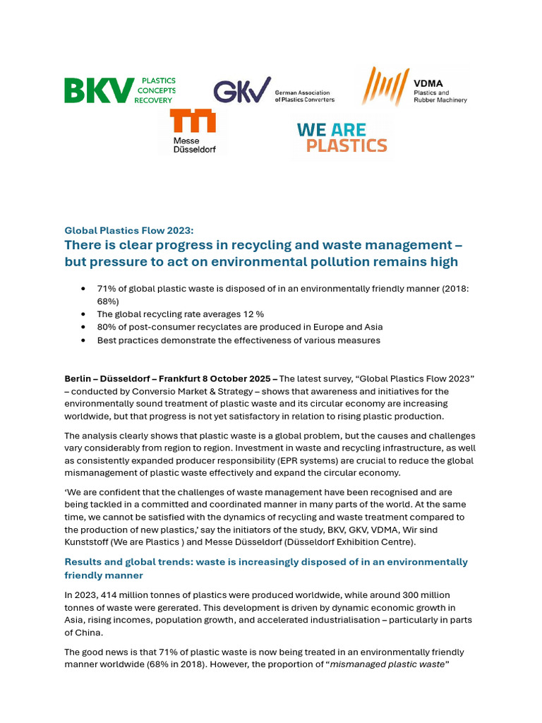 Global Plastic Data and Waste Data | PDF | Recycling | Waste