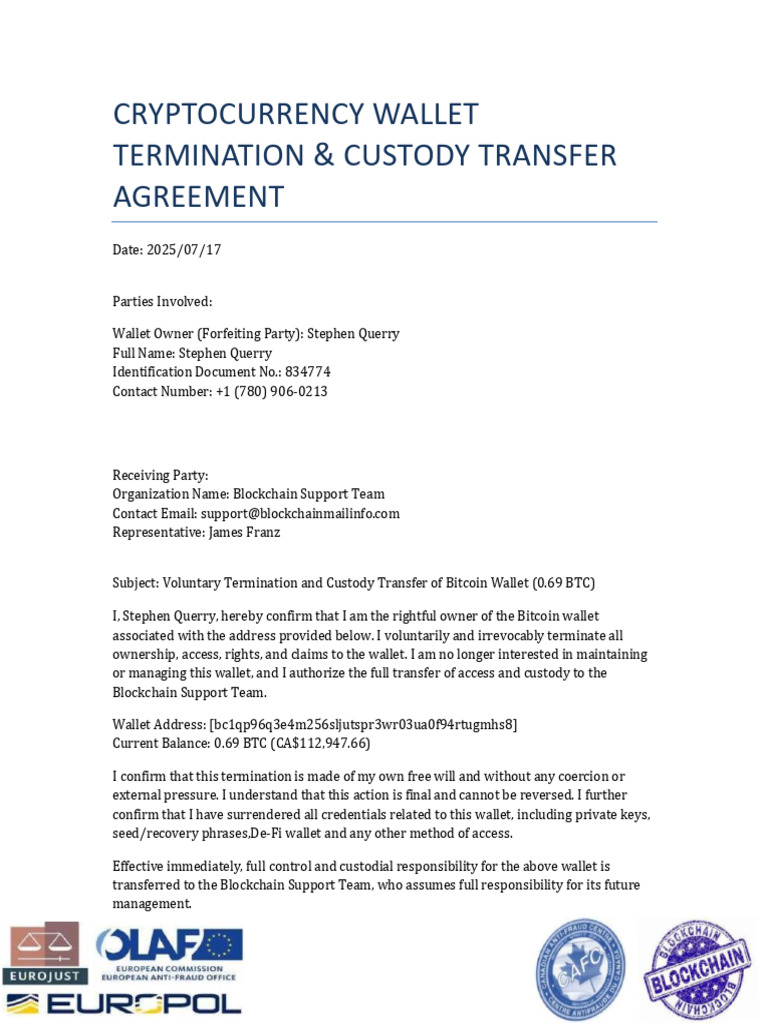 Wallet Termination Agreement | PDF
