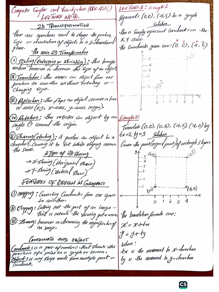 CSC 425 Lecture Note 2024-2025 | PDF