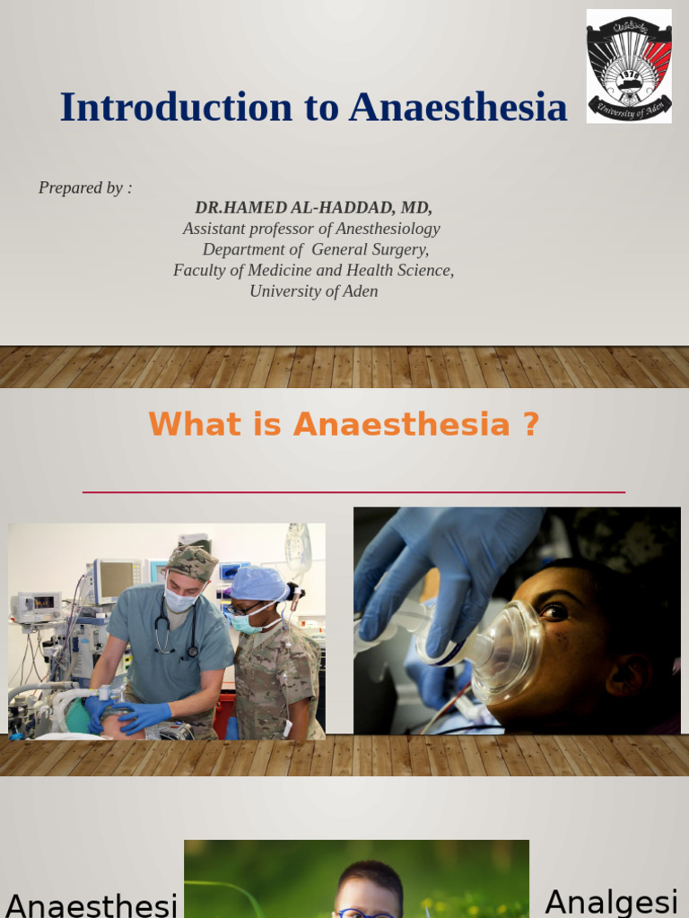 Overview of Anesthesia Types and History | PDF | Anesthesia | Analgesic