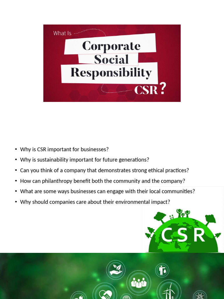 Importance of CSR and Sustainability | PDF