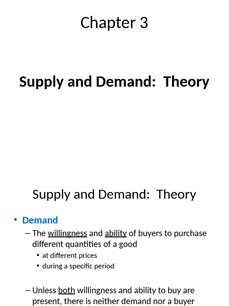 Lecture - Chapter 3 Part a (2) | PDF | Demand | Supply And Demand
