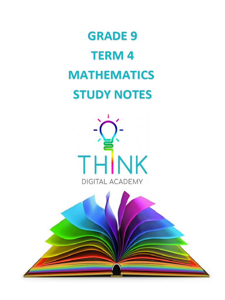 Grade 9 Mathematics Study Notes | PDF | Shape | Multiplication
