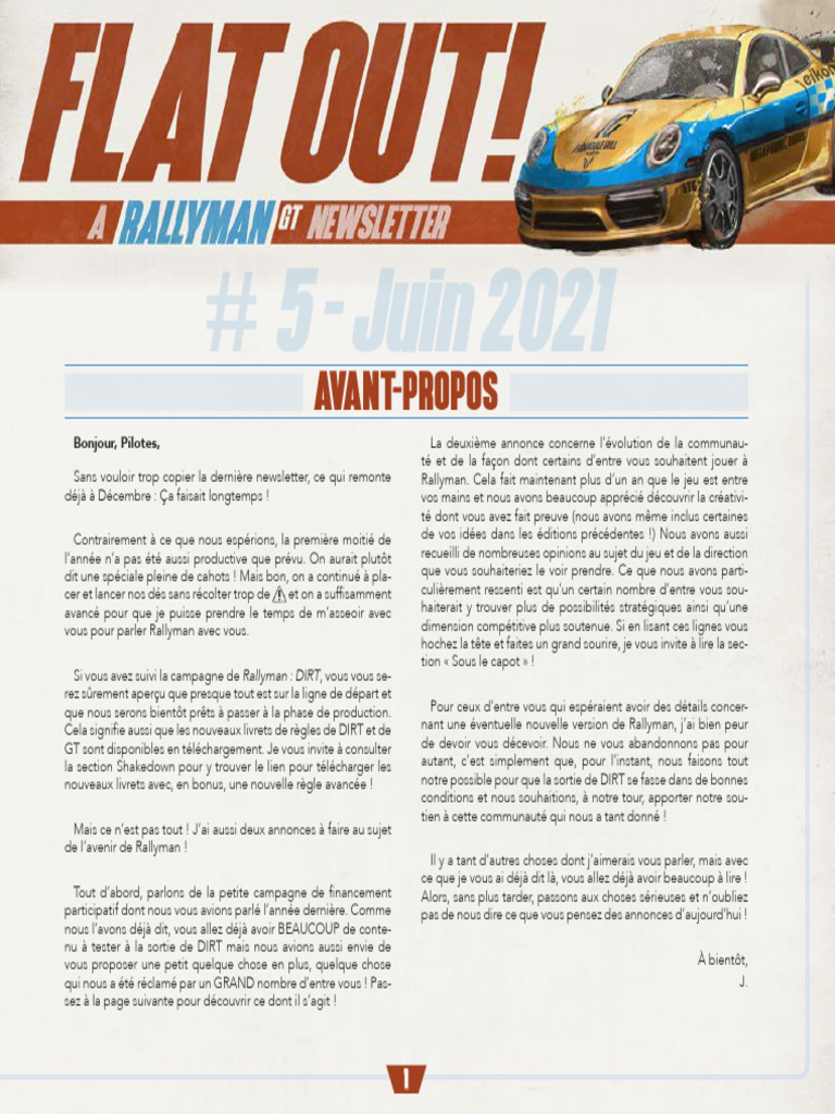 Annonces et nouveautés pour Rallyman | PDF