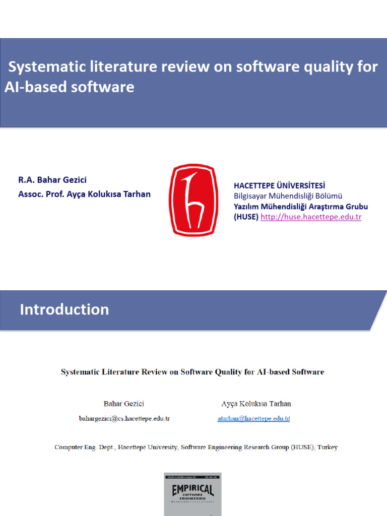 Softare Quality for AI-based Software SLR | PDF | Software Quality ...