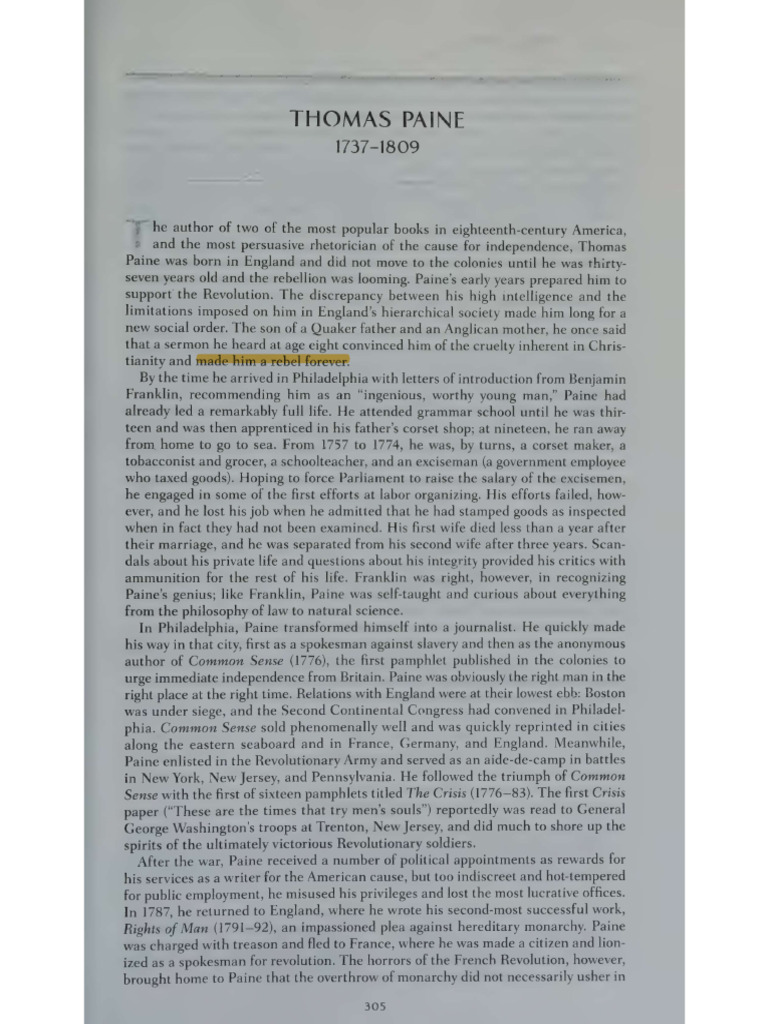 Paine - Common Sense | PDF