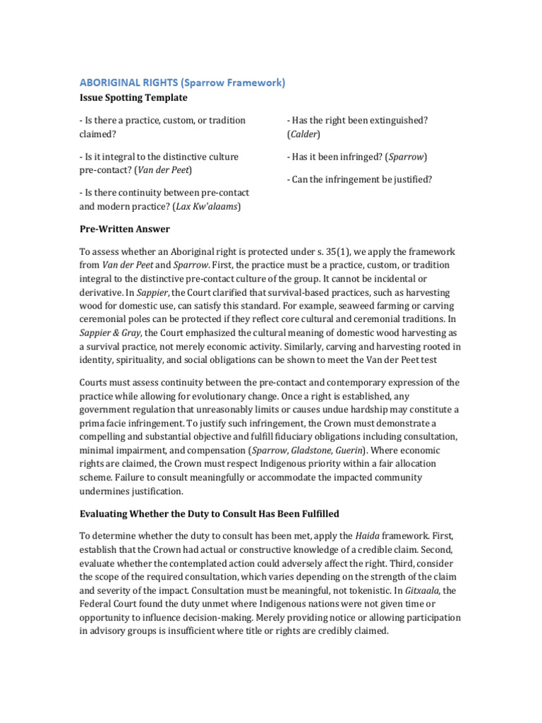 ATR Exam Prewrites Printable | PDF | Métis | Treaty