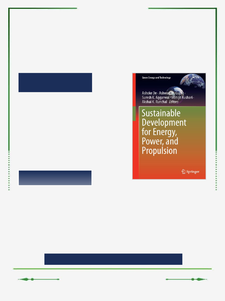 Sustainable Development for Energy Power and Propulsion 1st Edition ...