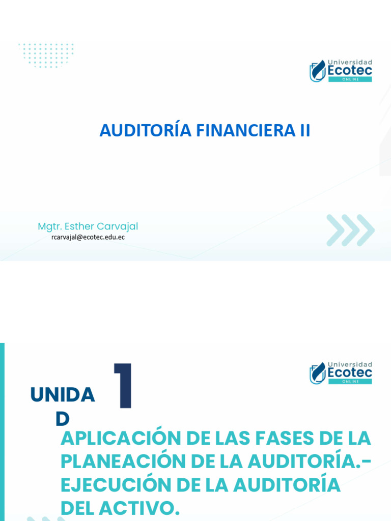 Fases de la Auditoría Financiera II | PDF | Auditoría | Presupuesto