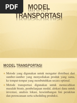 Metode Transportasi Ppt