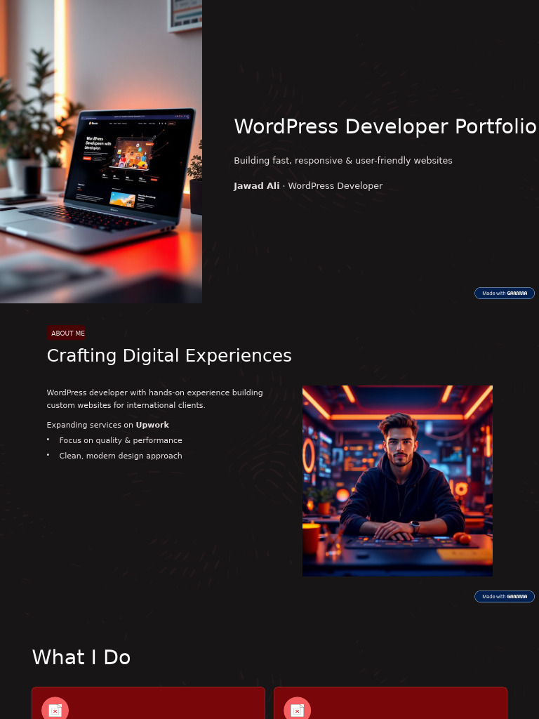 WordPress Developer Portfolio by Jawad Ali | PDF
