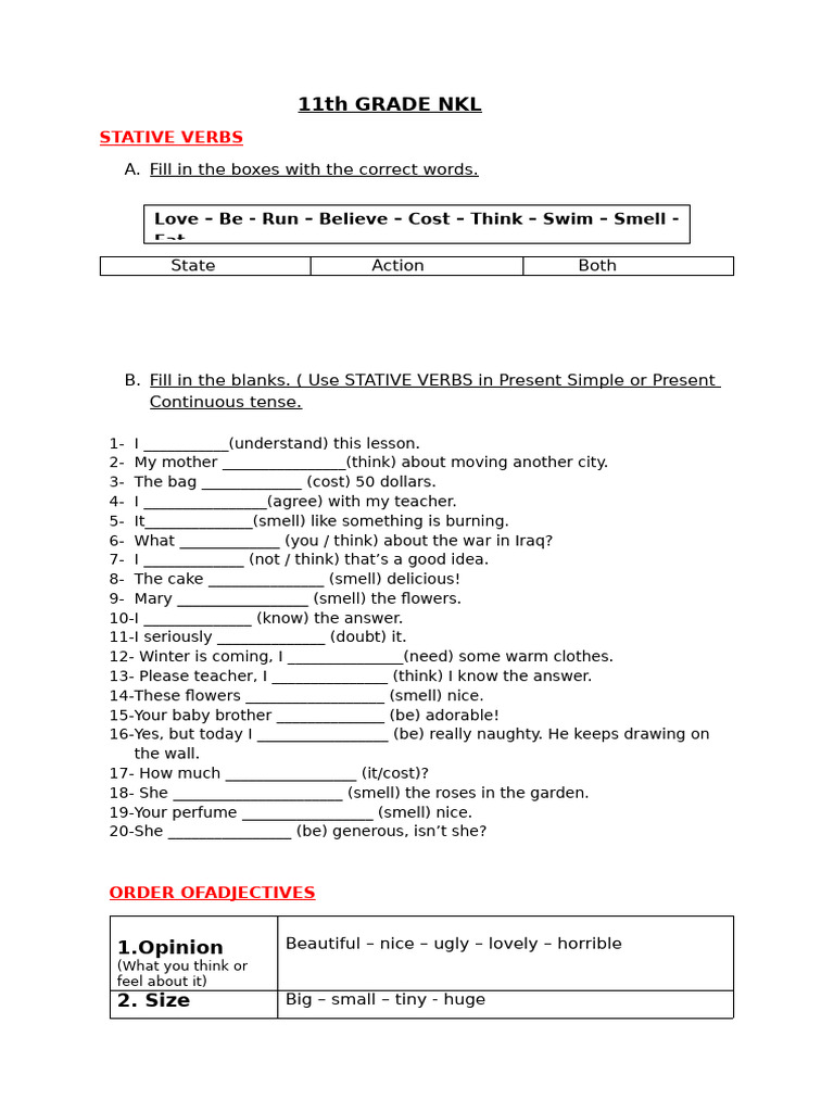 11th Grade Nkl | PDF