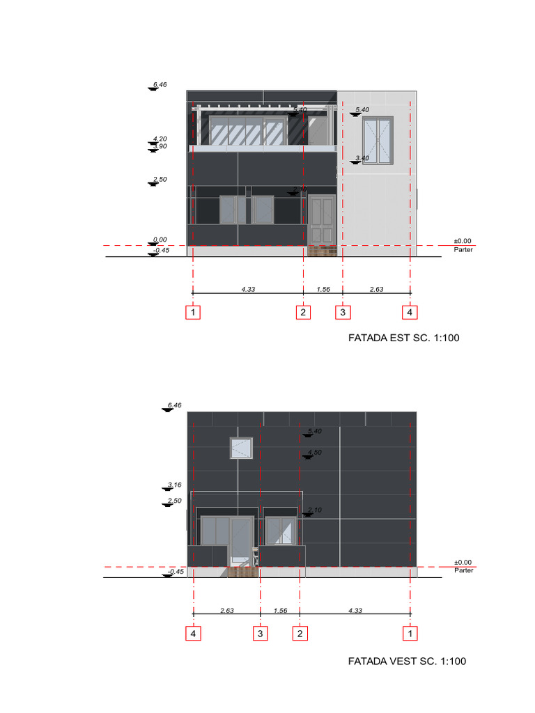 A-07 Fatada Principala _ Secundara | PDF