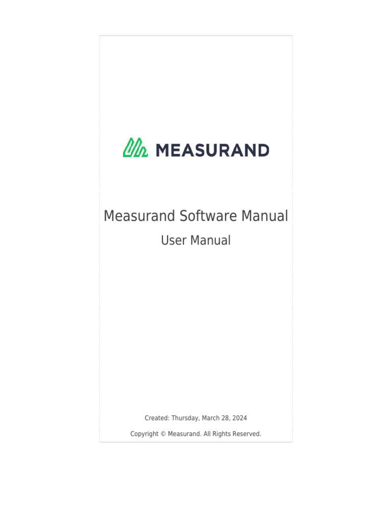 Measurand Software User Manual | PDF | Computer File | Button (Computing)