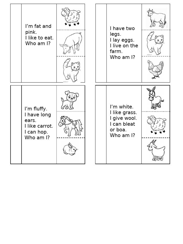Farm Animal Riddles for Kids | PDF