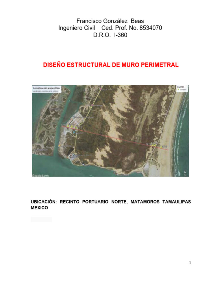 Diseño Estructural de Muro Perimetral en Matamoros | PDF | Ingeniería ...
