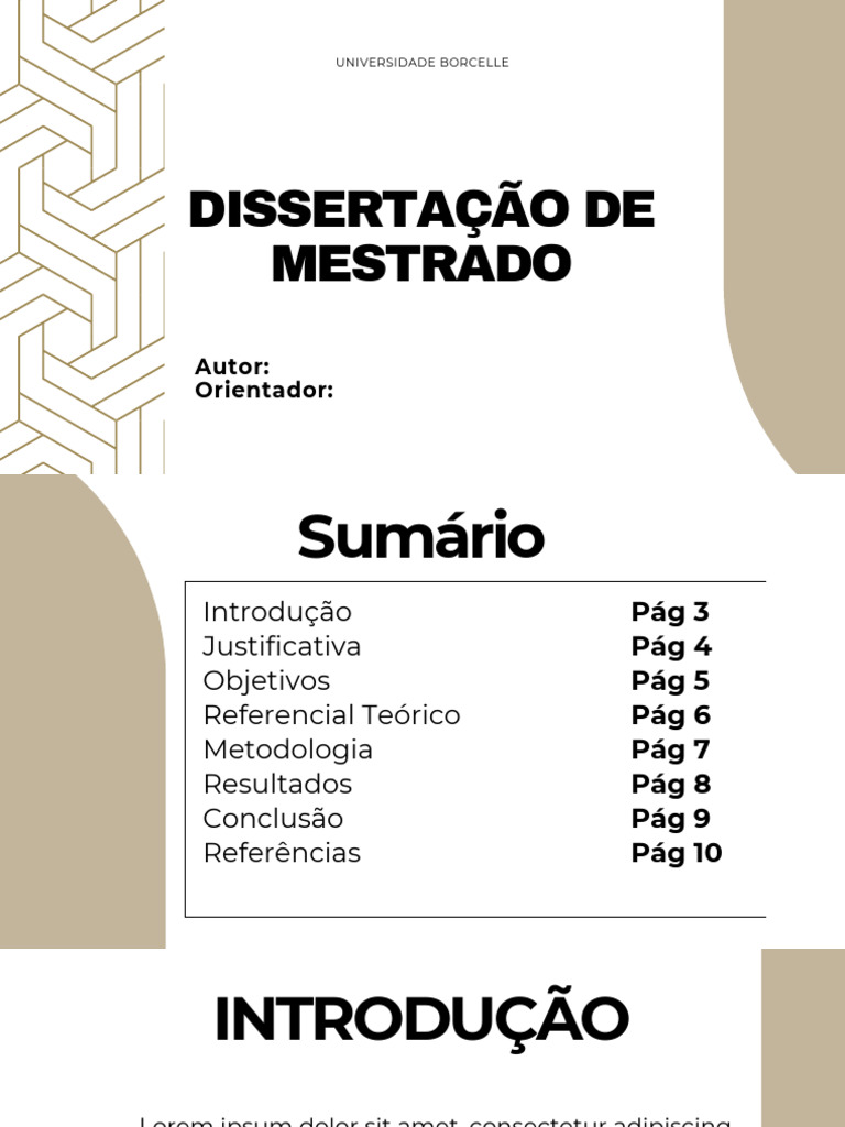 Estrutura de Dissertação de Mestrado | PDF