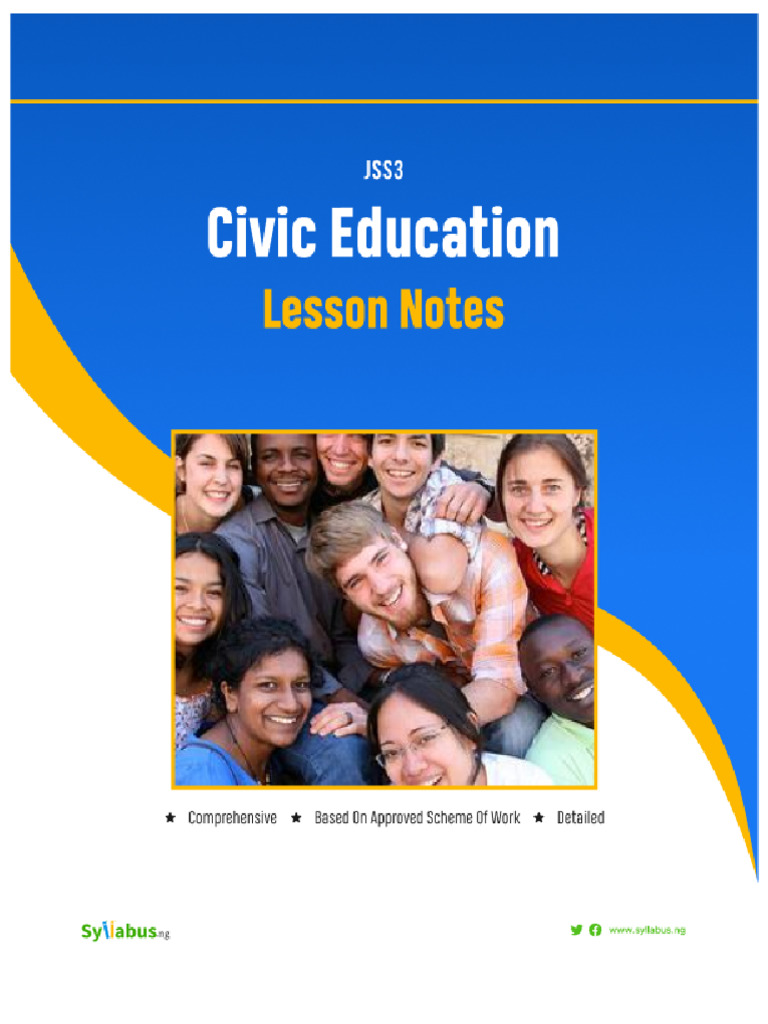 JSS3 Civic Education First Term Notes | PDF | Constitution | Justice