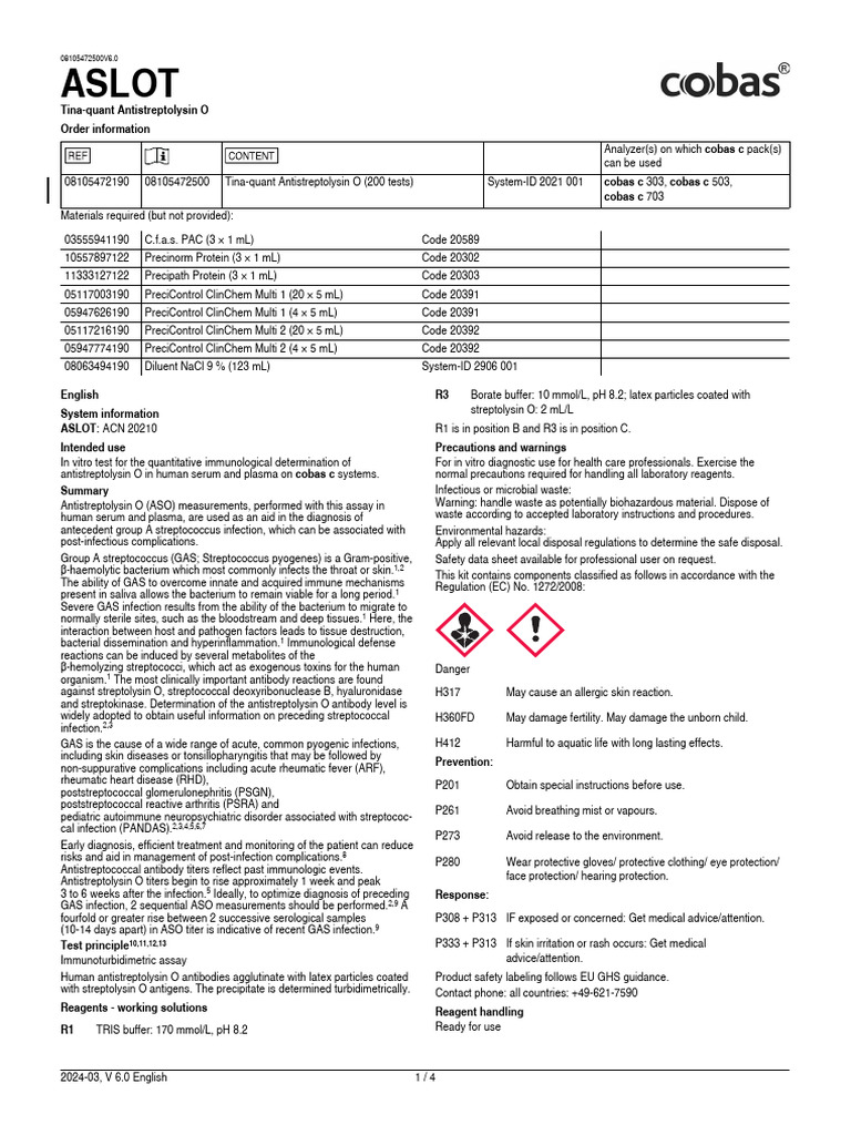 Insert.ASLOT.08105472500.V6.en | PDF | Detection Limit | Streptococcus