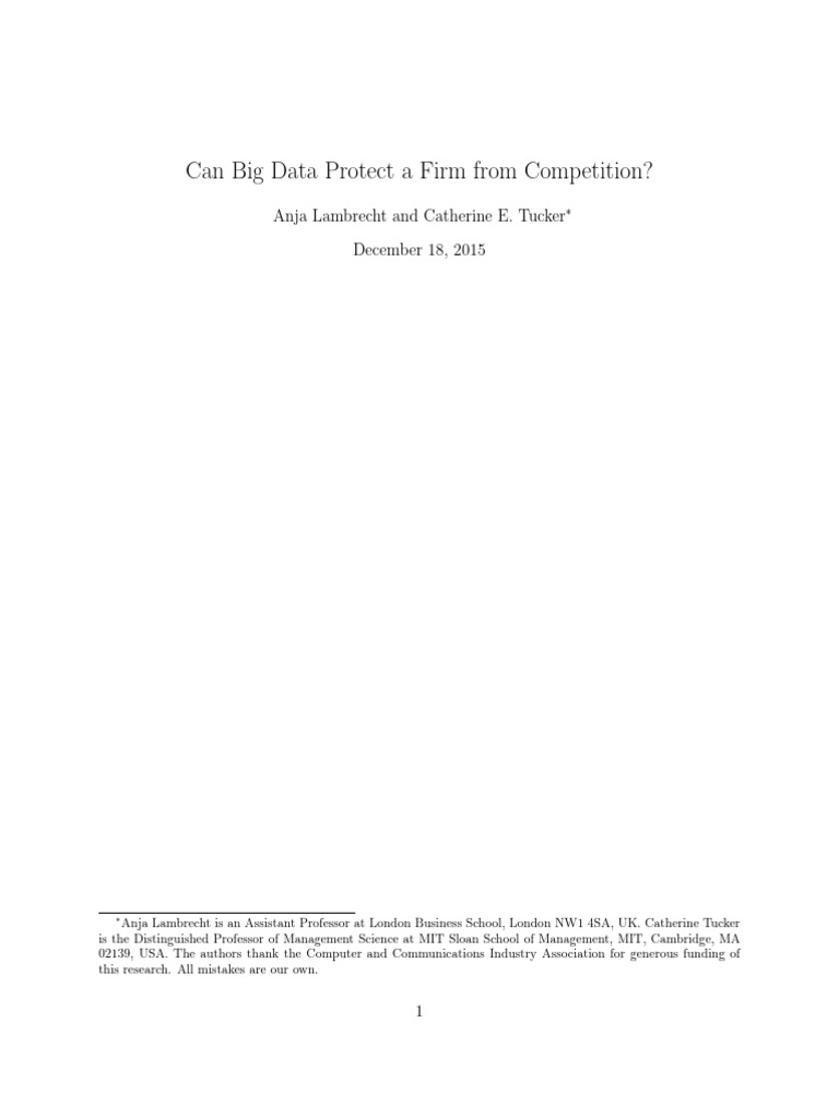 Can Big Data Ensure Competitive Advantage? | PDF | Big Data | Data
