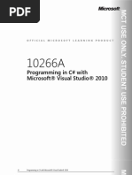 MS 10226A - Programming in C# With Visual Studio 2010 - Lab Manual