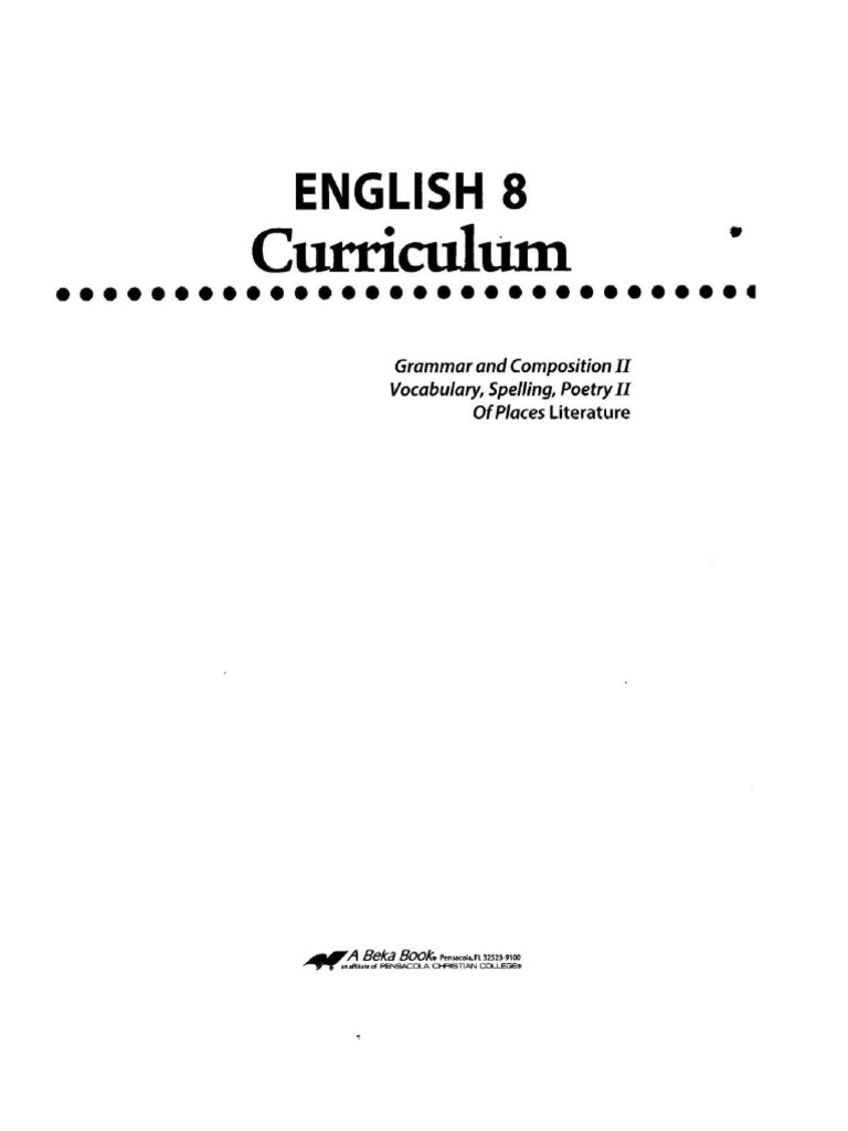 8th Grate LA Curriculum | PDF