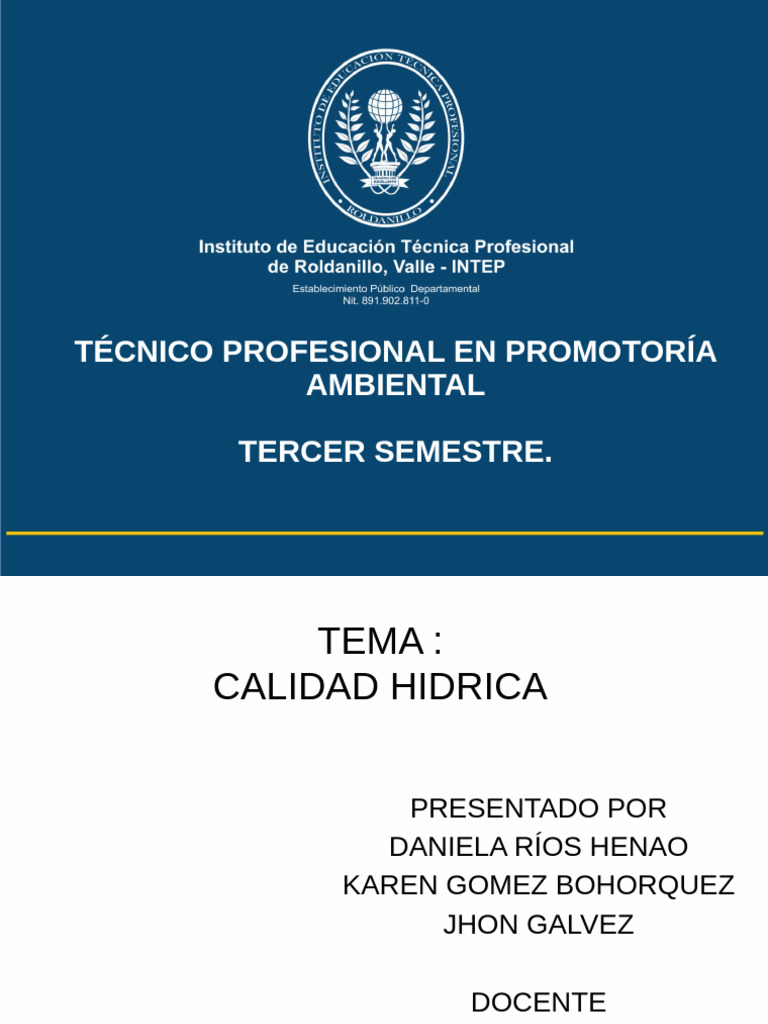 Calidad del Agua en Colombia: Análisis y Parámetros | PDF