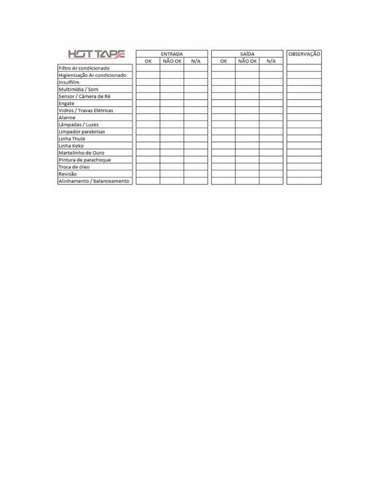 Check List HT | PDF