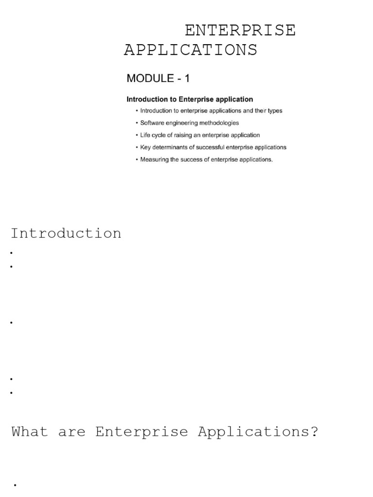 Understanding Enterprise Applications | PDF | Agile Software ...