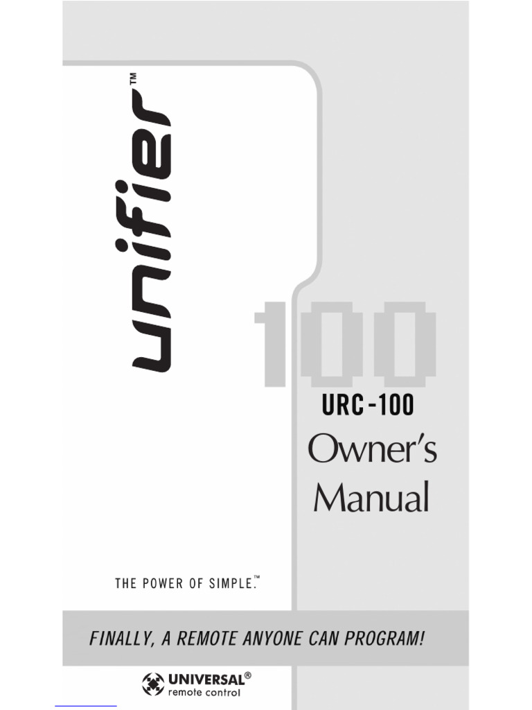 URC-100 Remote Control Setup Guide | PDF | Remote Control | Cursor ...