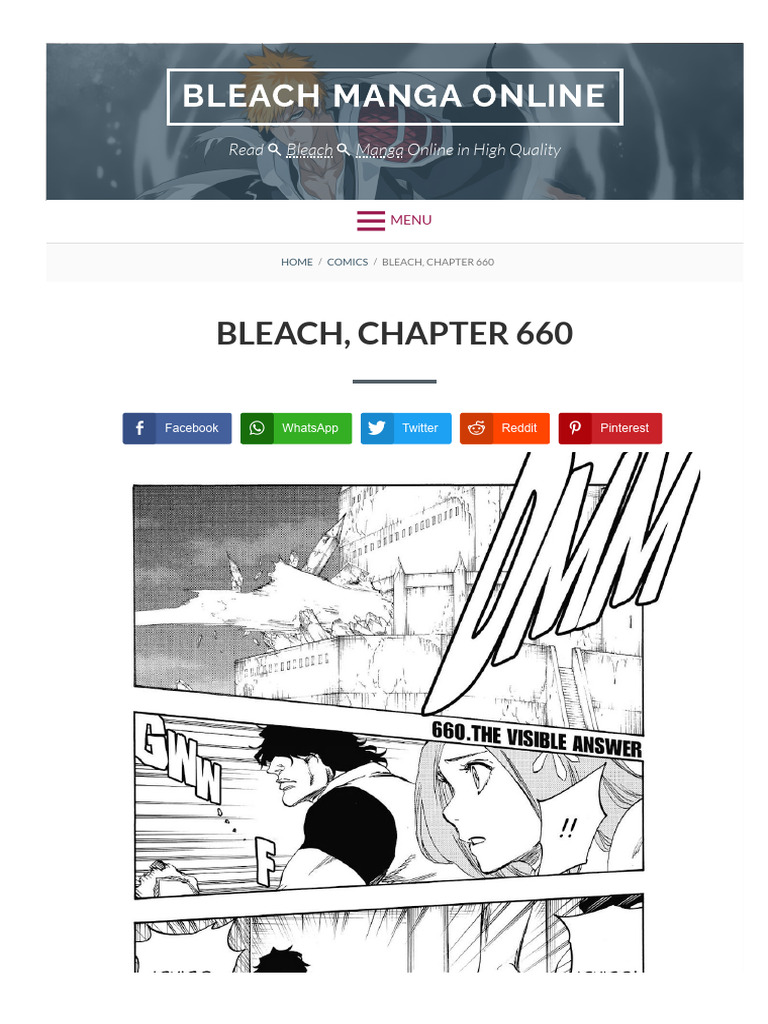 Read Bleach Chapter 660 Online | PDF | Fantasy Characters | Fantasy Comics