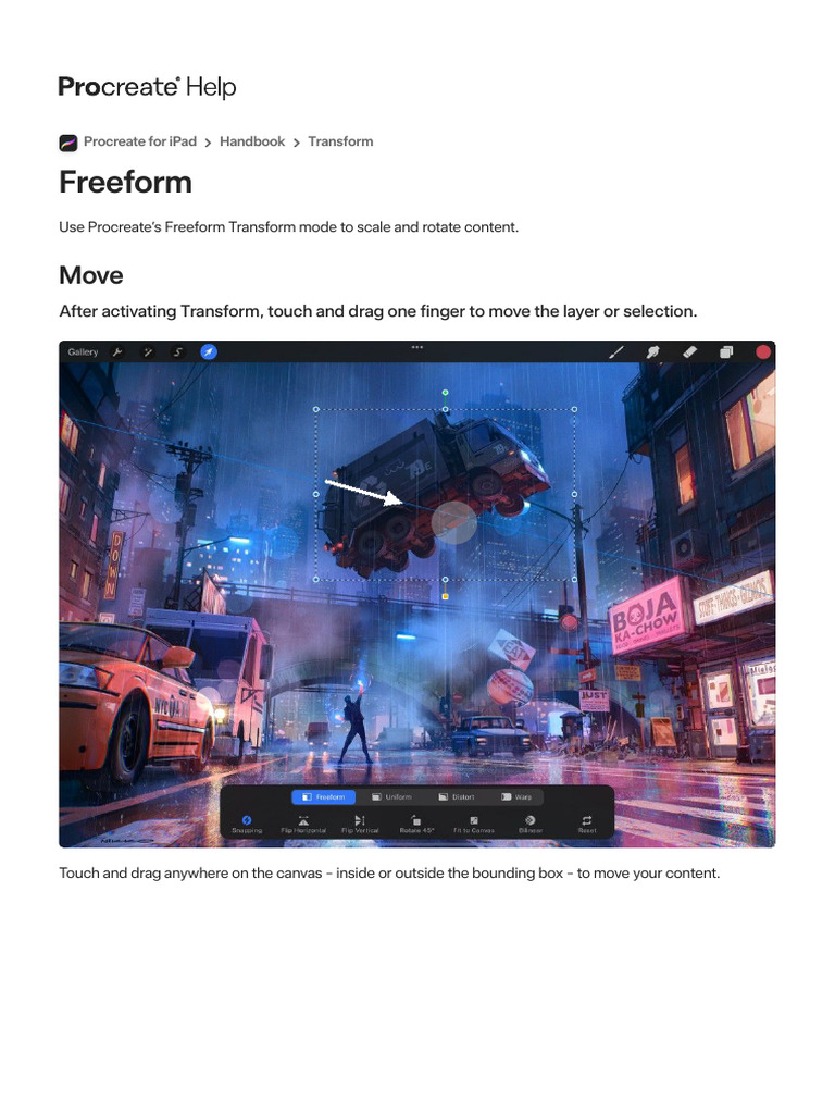 Procreate iPad Transform Techniques | PDF