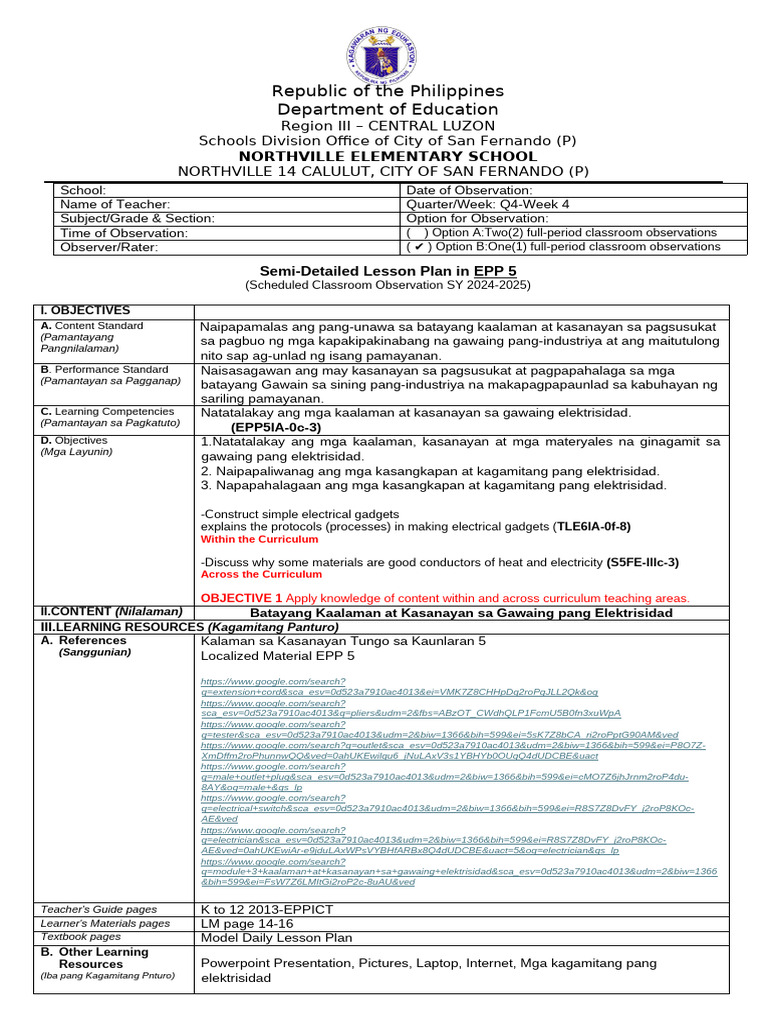DLP in Epp 5 | PDF