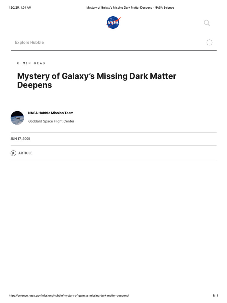 Galaxy DF2's Dark Matter Mystery | PDF | Galaxy | Milky Way