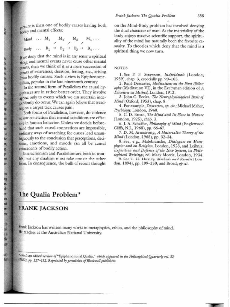 1 Jackson Qualia Problem | PDF