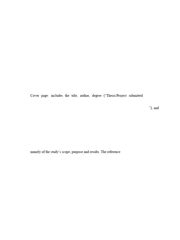 Thesis and Project Report Guidelines | PDF | Thesis | Page Layout