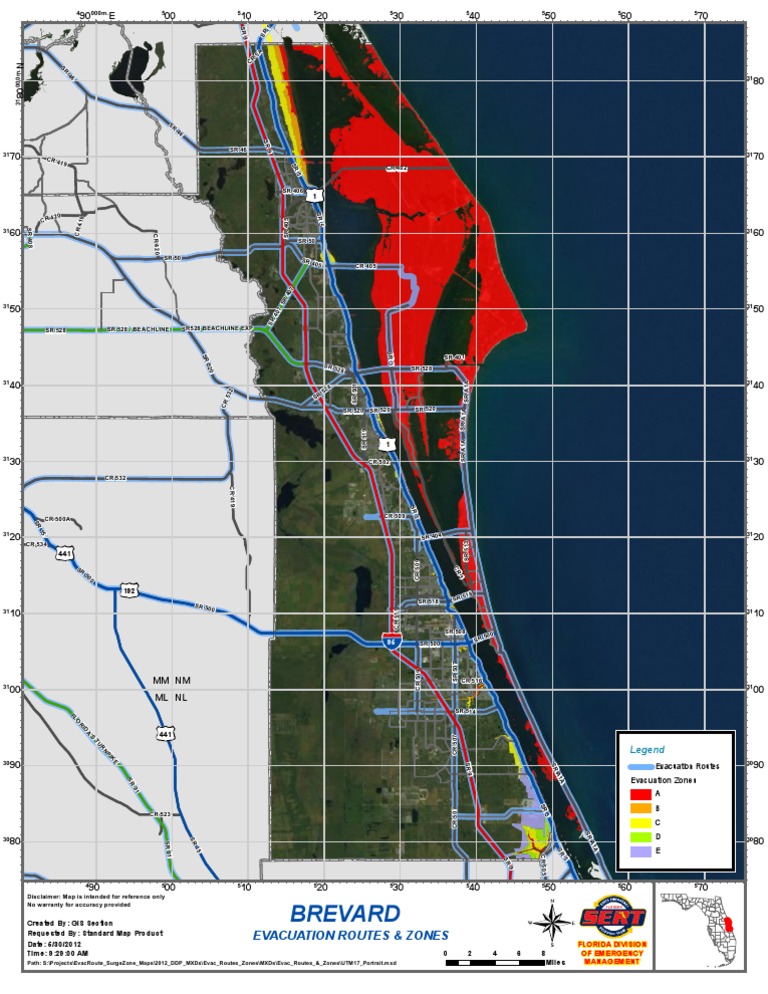Florida Evacuation Routes & Zones Map | PDF