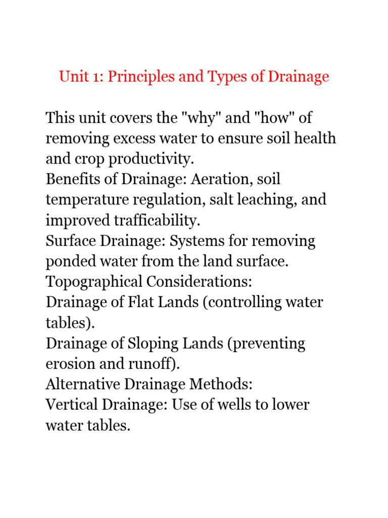 Drainage Systems and Water Management Guide | PDF | Drainage | Hydrology