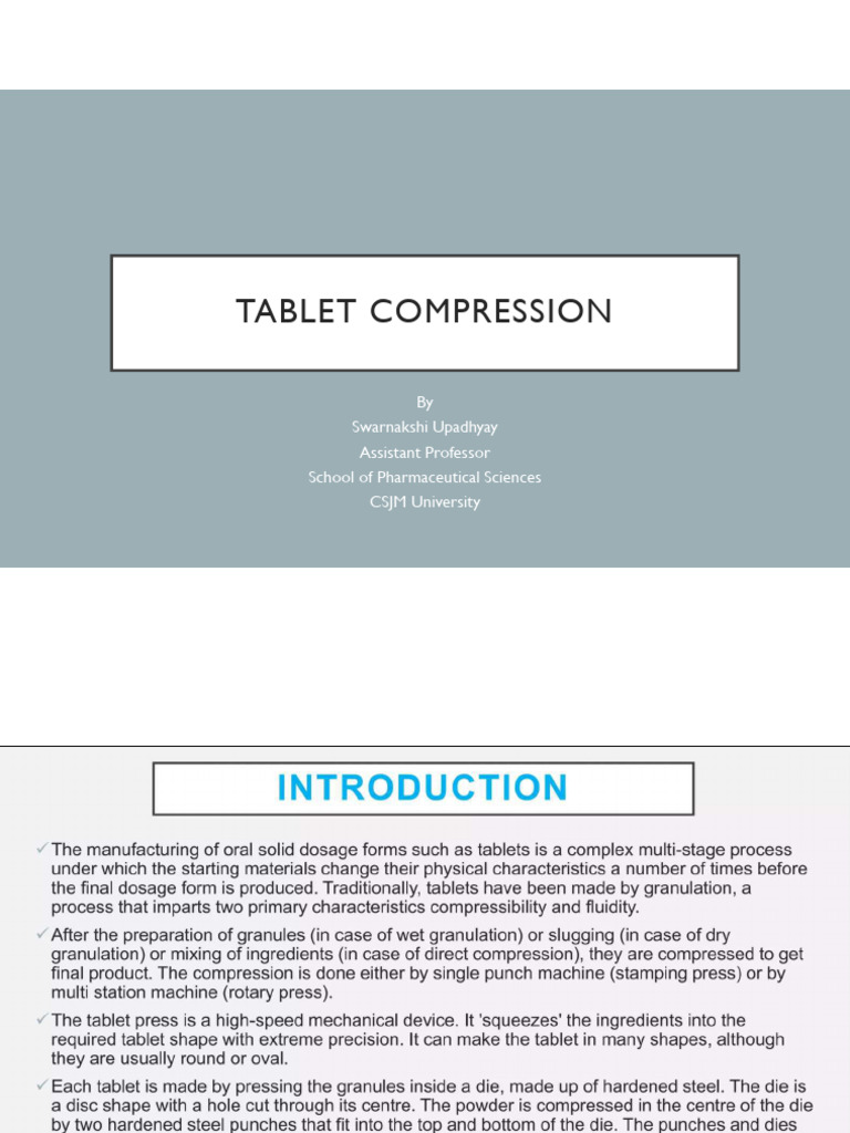 Tablet Compression | PDF