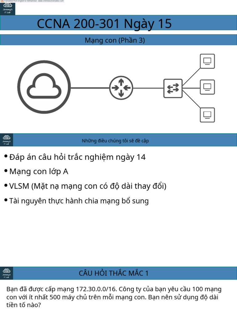 1.1 Day 15 Slides - Subnetting (Part 3) .En - VI | PDF