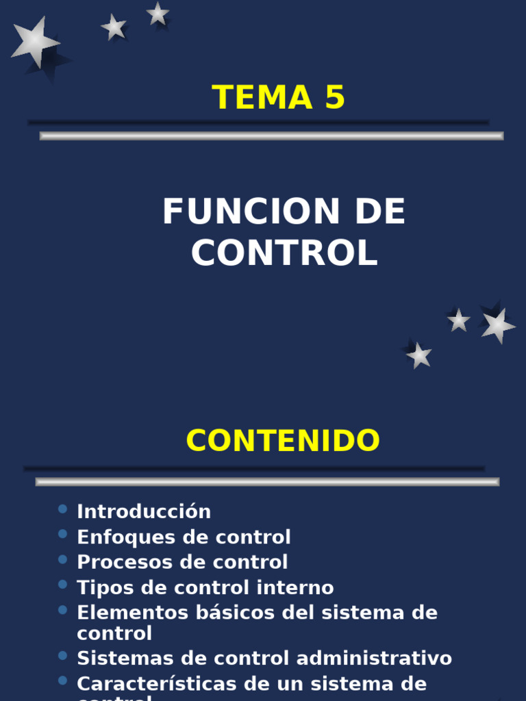Función y Tipos de Control Administrativo | PDF | Apalancamiento ...
