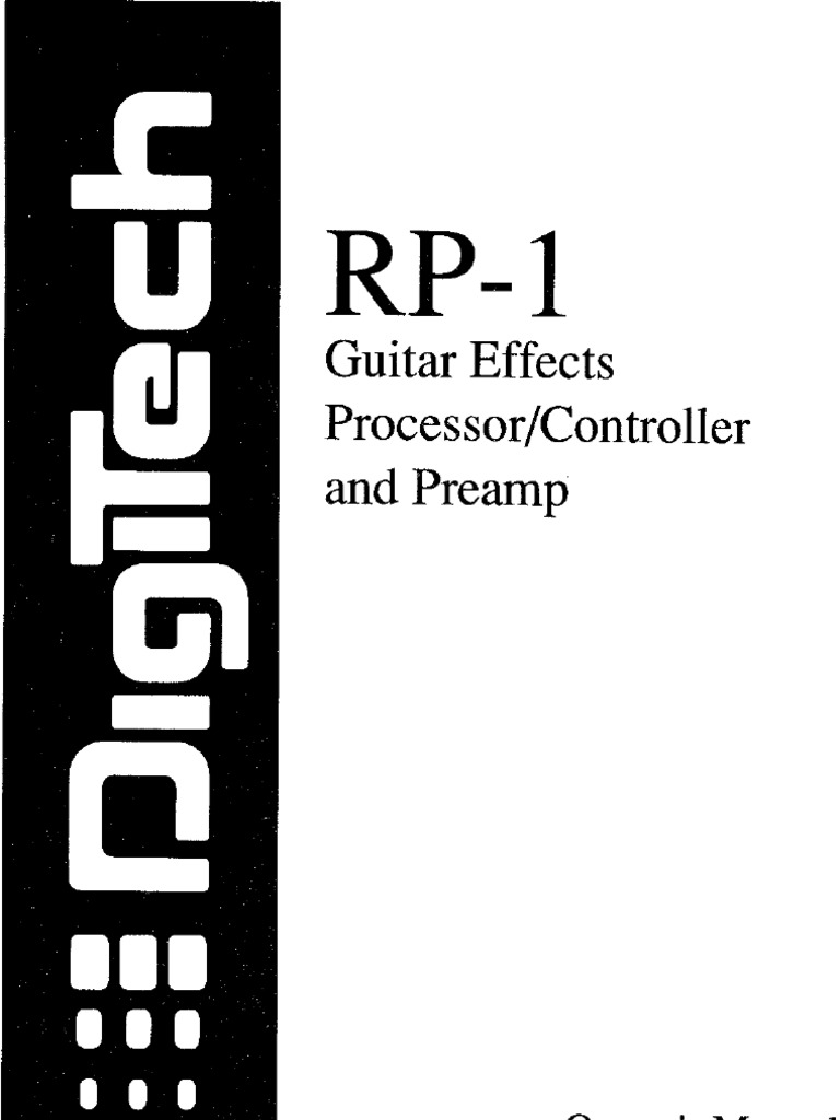 Manual Digitech Rp1 | PDF | Home & Garden