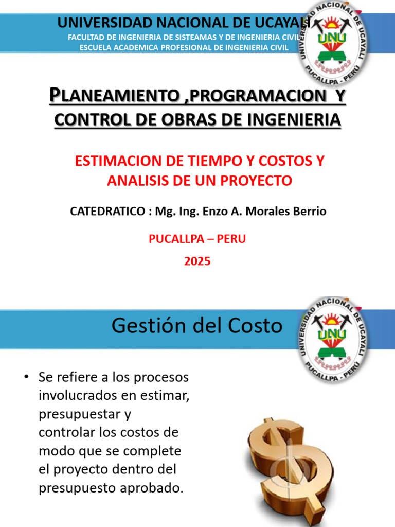 Clases 05 06 | PDF | Presupuesto | Gestión de proyectos