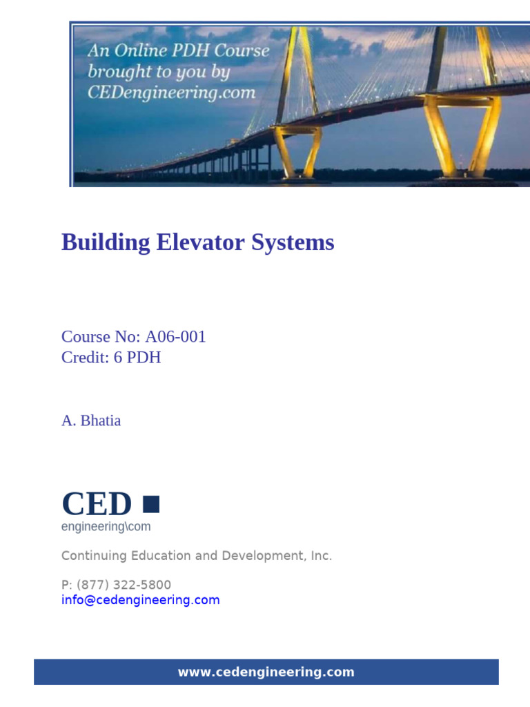 Elevator Systems Design and Planning | PDF | Elevator | Gear